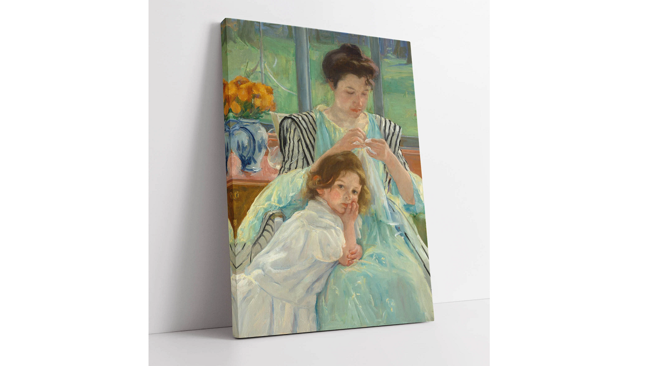 Young Mother Sewing de Mary Cassat (1879)