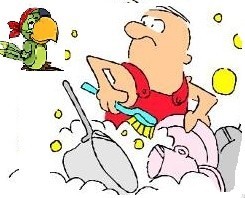 pratos limpos, papagaio.jpg