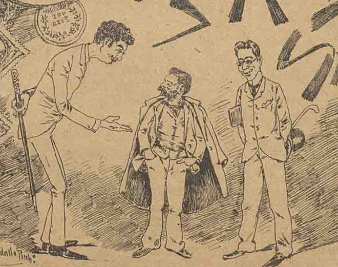 ao centro o pera de satanas retratado por rafael b