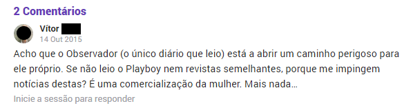 Comentário à notícia do Observador