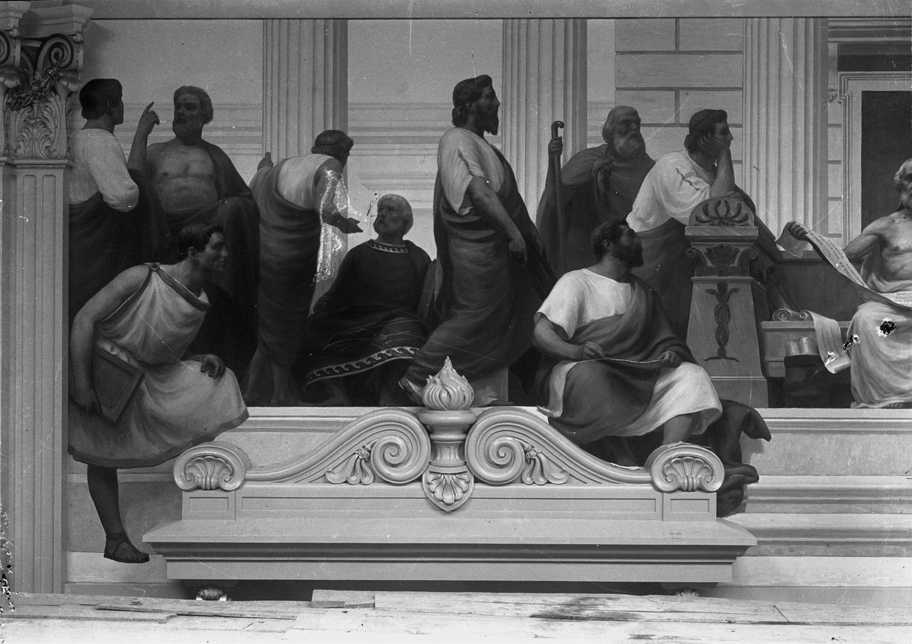 Hipócrates - fragmento da pintura mural de Veloso