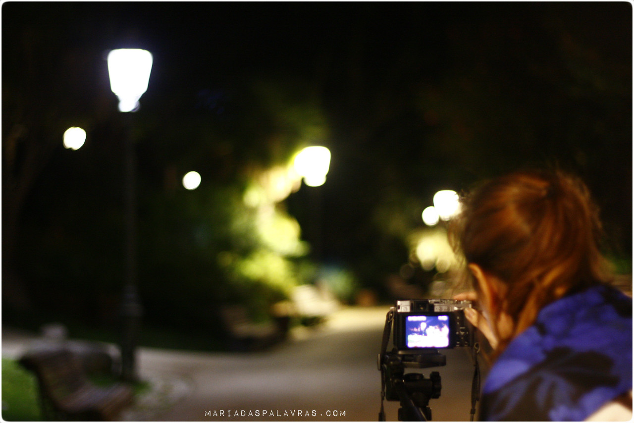Maria no Workshop de Fotografia Noturna - Experiência Odisseias - Cliquem aqui para saber mais