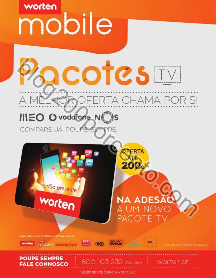 Antevisão Folheto WORTEN Mobile promoções de 7 