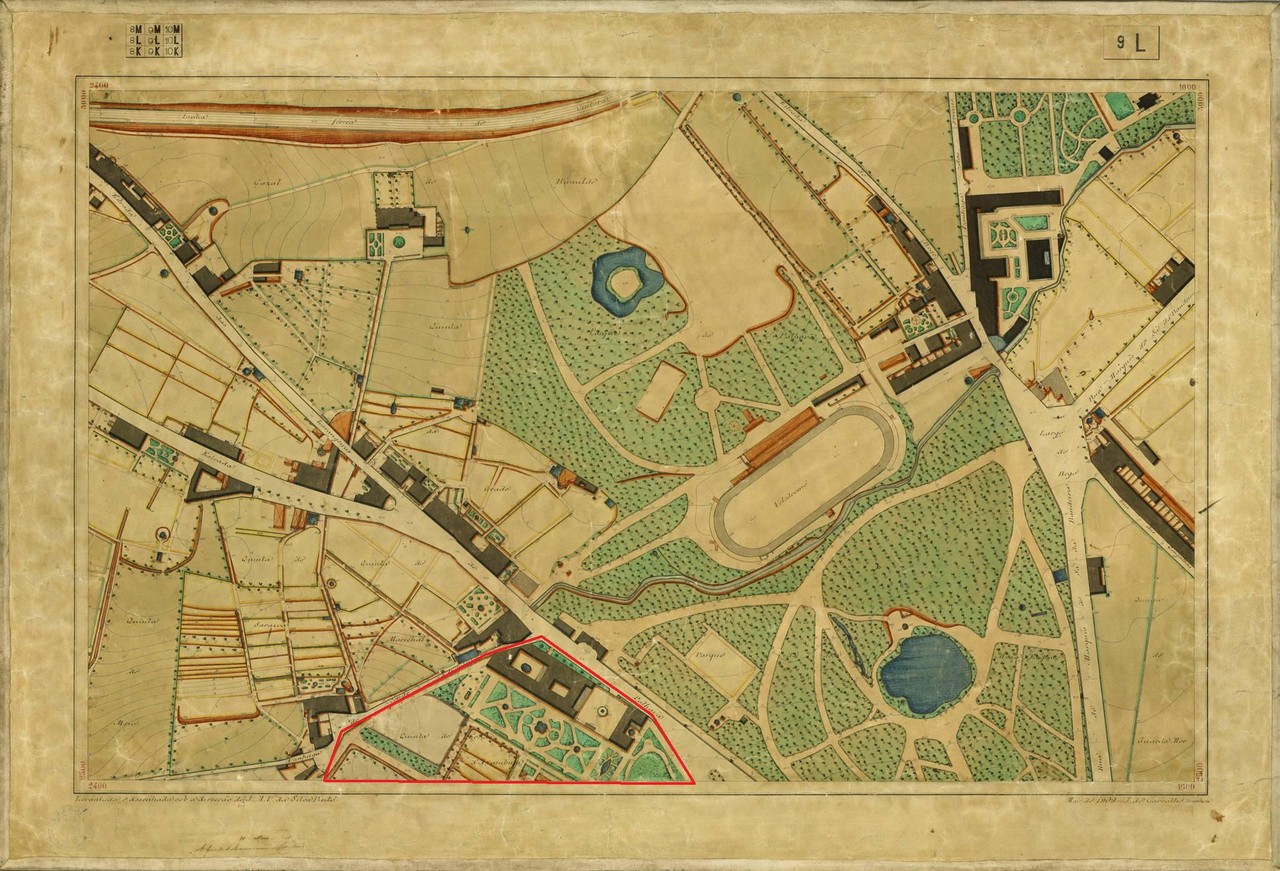 Planta Topográfica de Lisboa 9 L, 1909, in A.M.L.