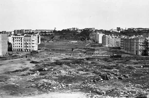 Terraplenagem da Alameda Dom Afonso Henriques, Lisboa (e. Portugal, 1938)