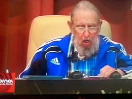 Fidel Castro com fato de treino de rico...