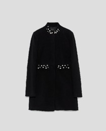 Zara CASACO TIPO FRAQUE BÉLBUTE PÉROLASDETALHE.j