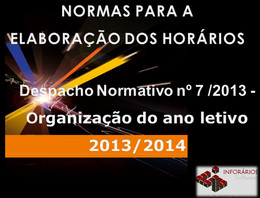 Organização do ano letivo 2013/2014