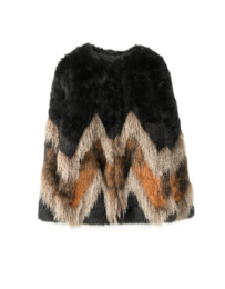 Stradivarius Casaco de pelo sintético jacquard - 