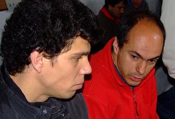 O cavaleiro Tiago Pamplona e o bandarilheiro Jorge Silva...