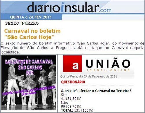 Jornais locais e Boletim Informativo 