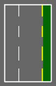 M13a - Linha descontínua sobre o bordo do passeio