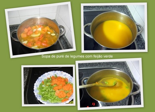 sopa de feijão verde