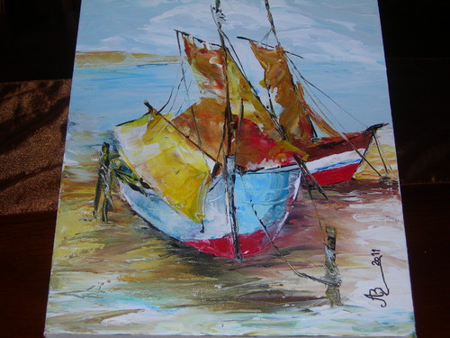 barcos na praia