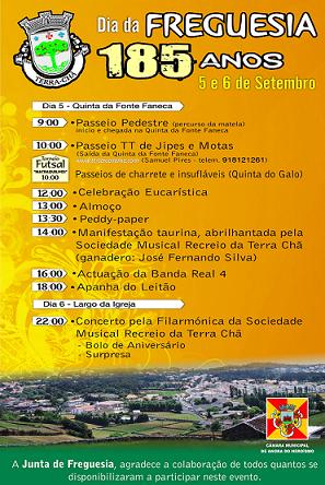 A Terra Chã comemora o seu dia amanhã, com um programa variado...