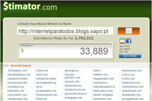 valor estimado blog site