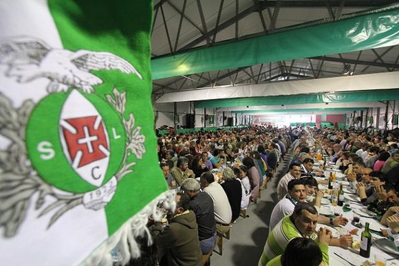 Aspecto do "Almoço Verde", ontem à tarde em São Carlos...