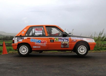 A atravessar a Ladeira da Pena durante a PE1...