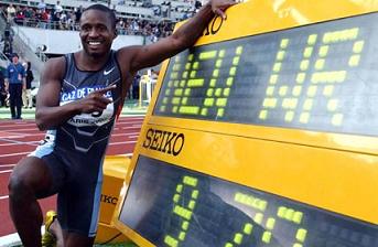 Tim Montgomery, ainda nos tempos de glória...