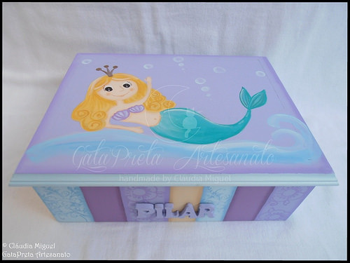 Caixa para ganchinhos, caixas de recordações bebé e placas de porta 