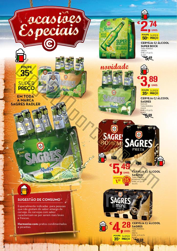 Antevisão Folheto CONTINENTE Cervejas e Mariscos 