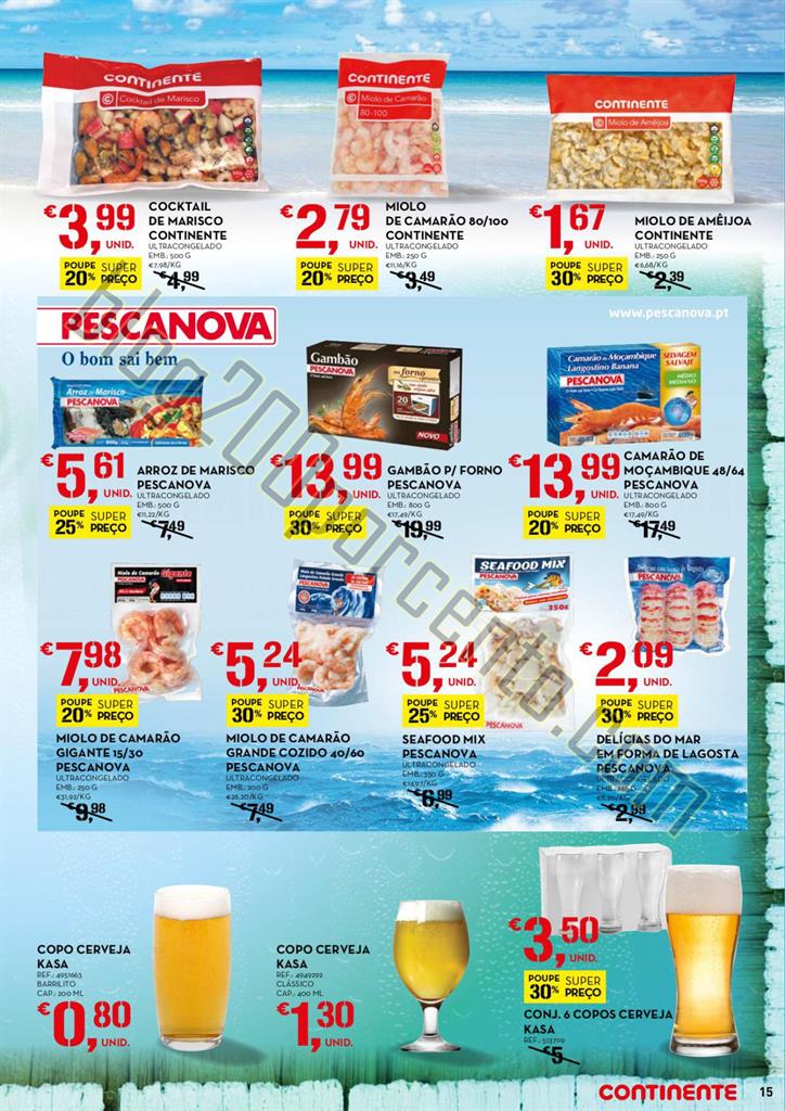 Antevisão Folheto CONTINENTE Cervejas e Mariscos 