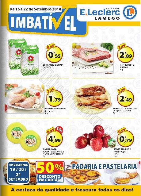 Antevisão Folheto E-LECLERC Lamego Promoções de 16 a 22 setembro