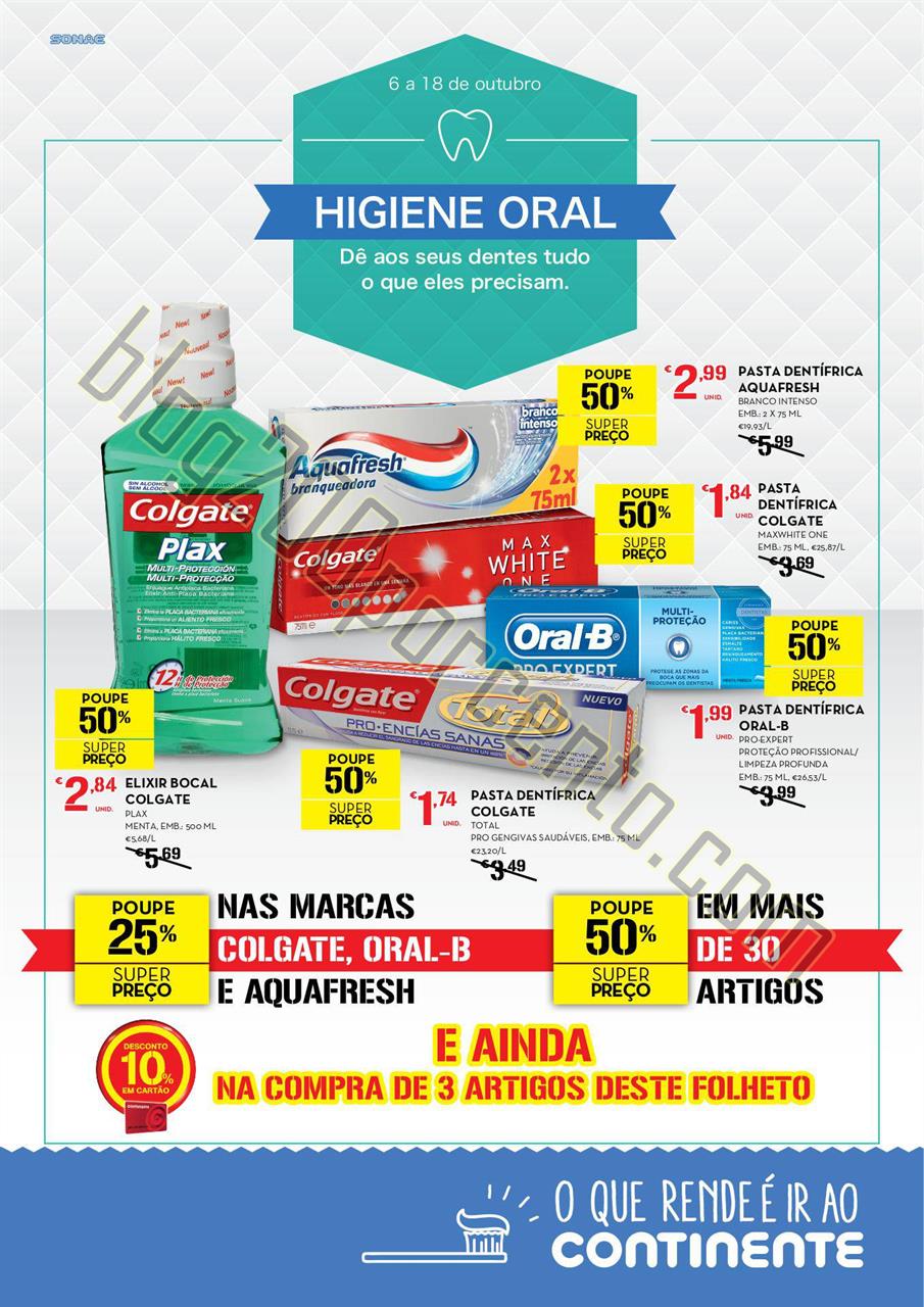 Antevisão Folheto CONTINENTE Higiene Oral promoç