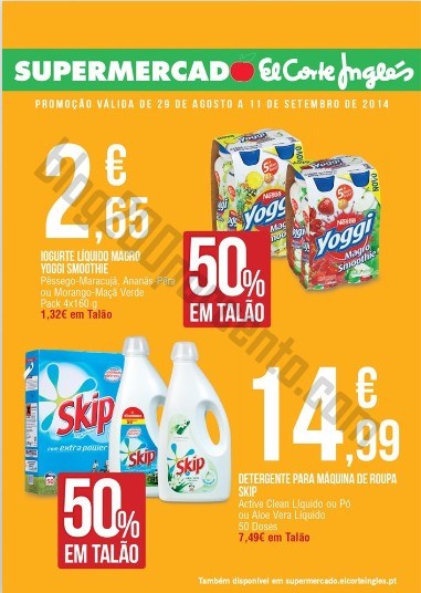 Antevisão Folheto EL CORTE INGLÉS Promoções de 29 agosto a 11 setembro