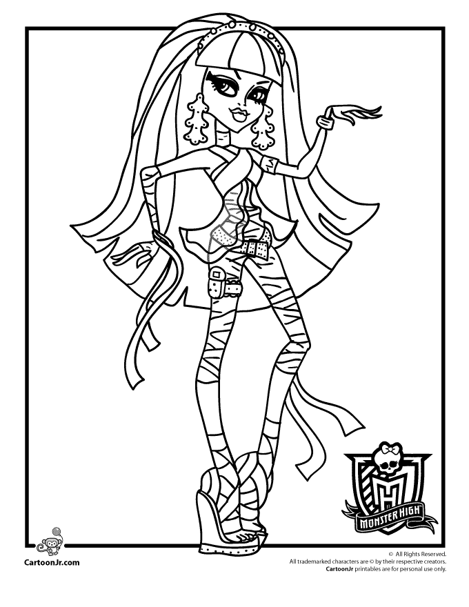 Desenhos para Colorir Monster High imprimir grupo - Brinquedos de Papel