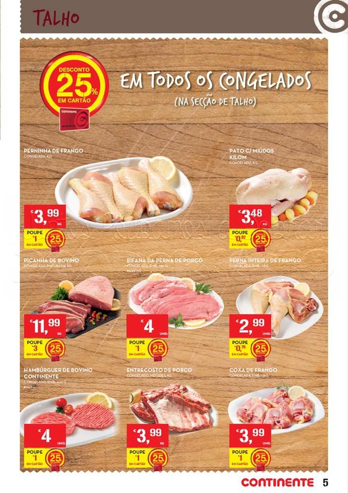 Acumulação 75% CONTINENTE de 20 a 26 maio - Carne