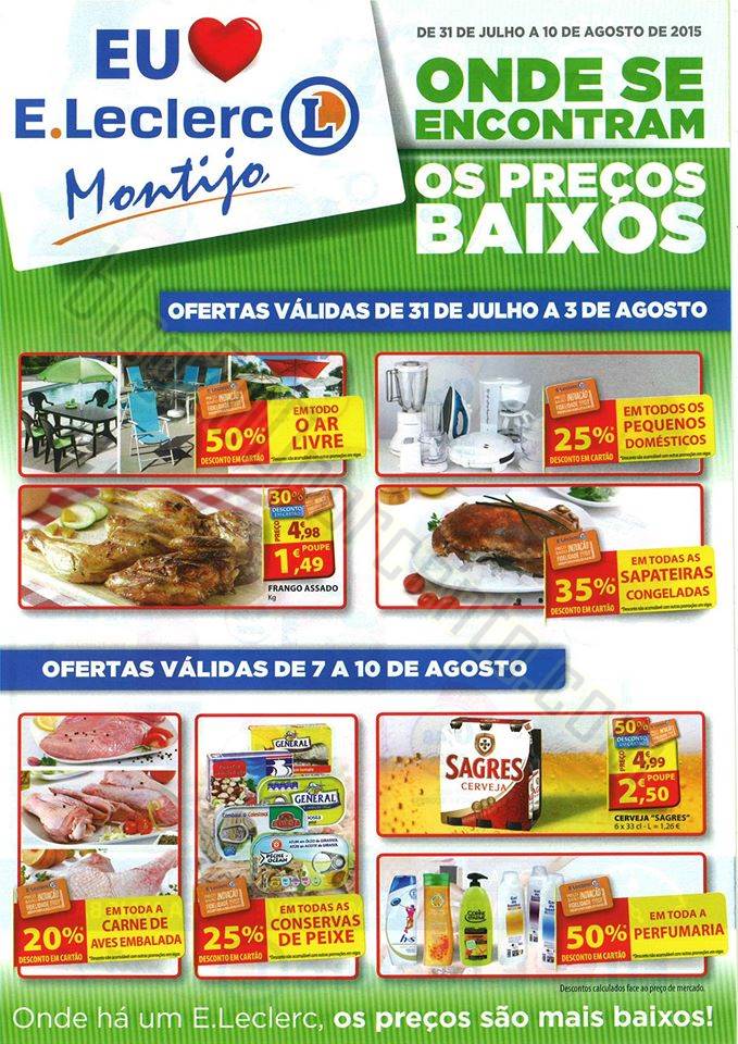 Novo folheto E-LECLERC Montijo promoções de 31 j