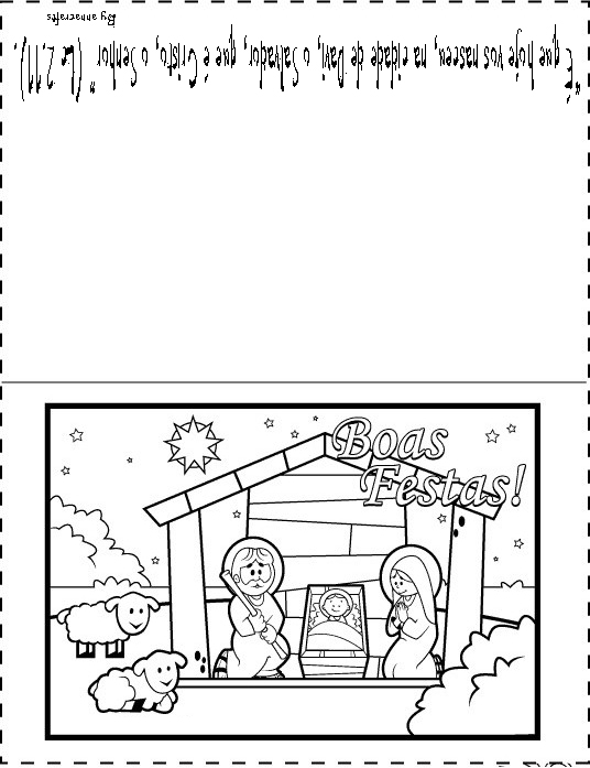 Desenhos de Natal para Colorir em Inglês - Brinquedos de Papel