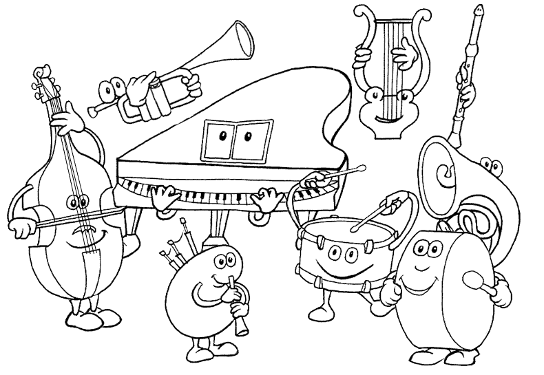 Desenho de Caixa de música Kawaii para Colorir - Colorir.com