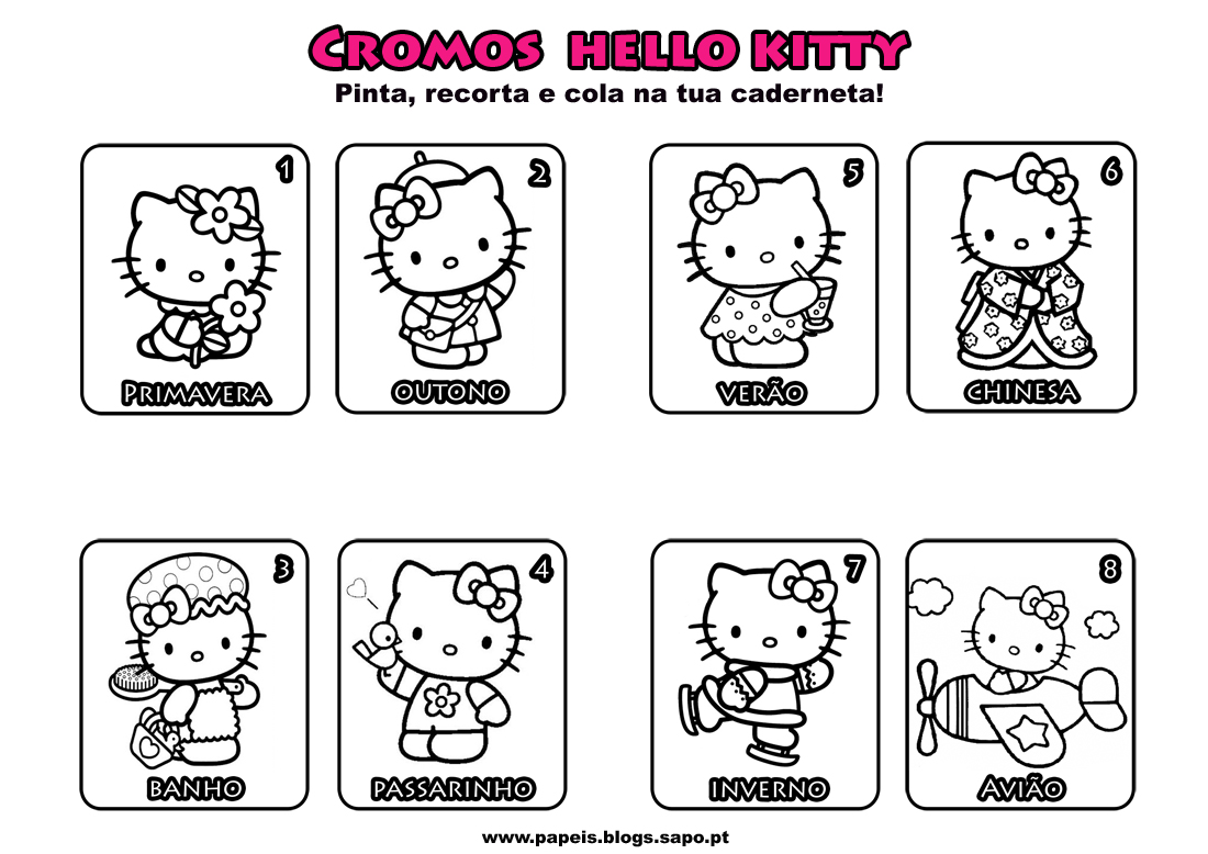 Desenho de Hello Kitty para colorir