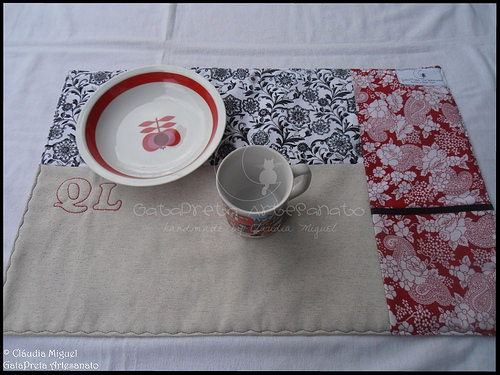 Caixa de chá e Individuais de mesa 