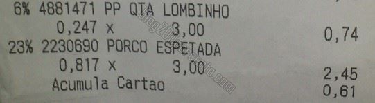 Promoção CONTINENTE Porco preto e acumulação