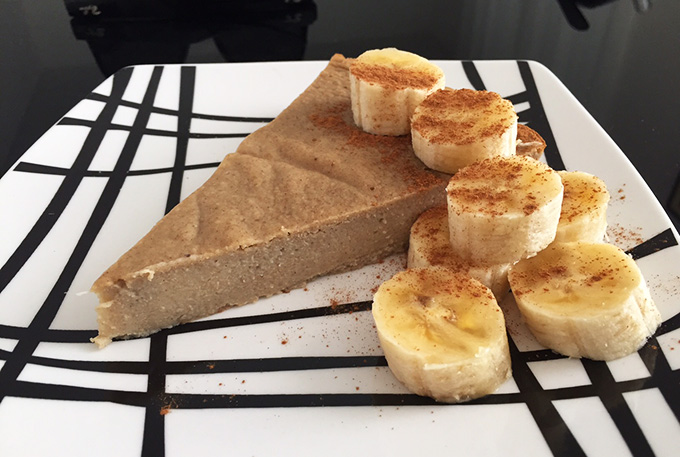 tarte de banana e aveia