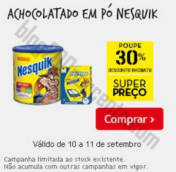 30% de desconto CONTINENTE dias 10 e 11 setembro