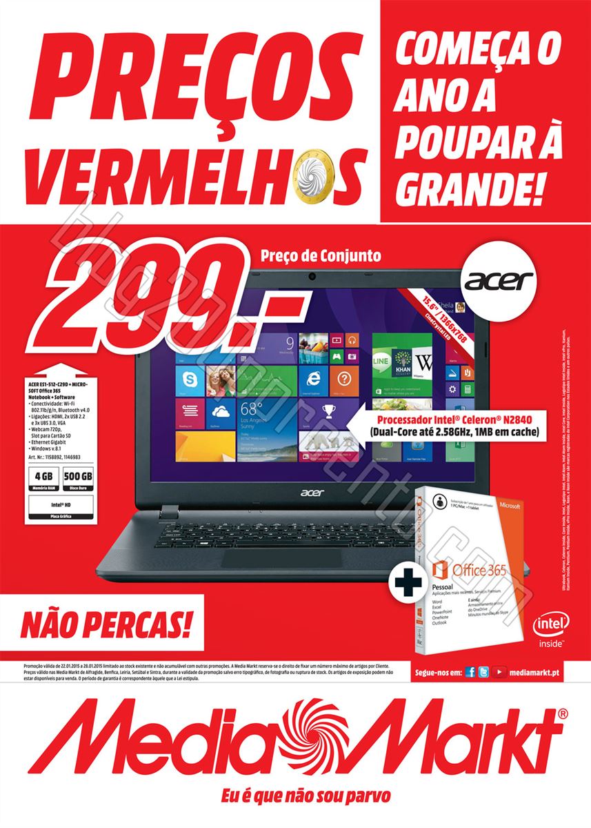 Antevisão Folheto MEDIAMARKT Centro de 22 a 28 ja