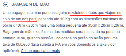 Bagagem de mão Ryanair