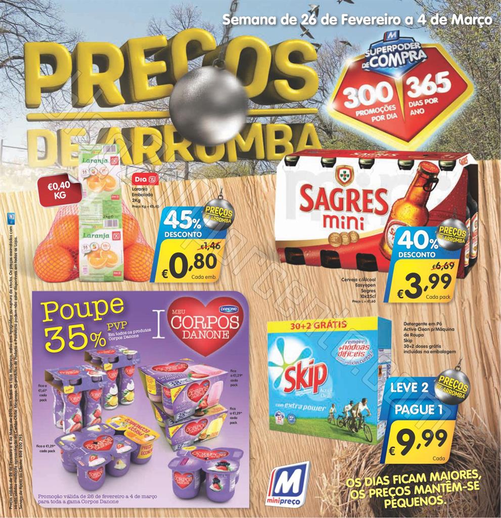 Antevisão Folheto MINIPREÇO de 26 fevereiro a 4 