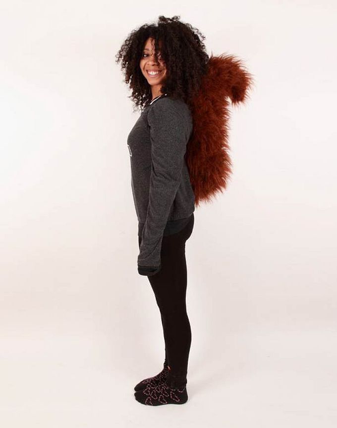 roupa moda caudas animais