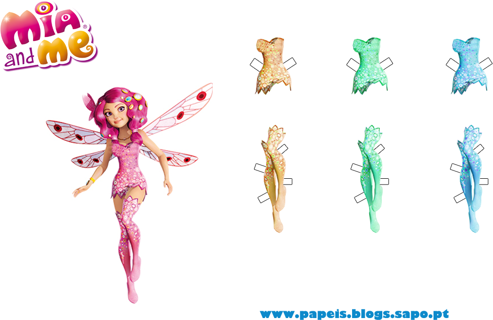 Desenhos de Boneca de Papel para Colorir