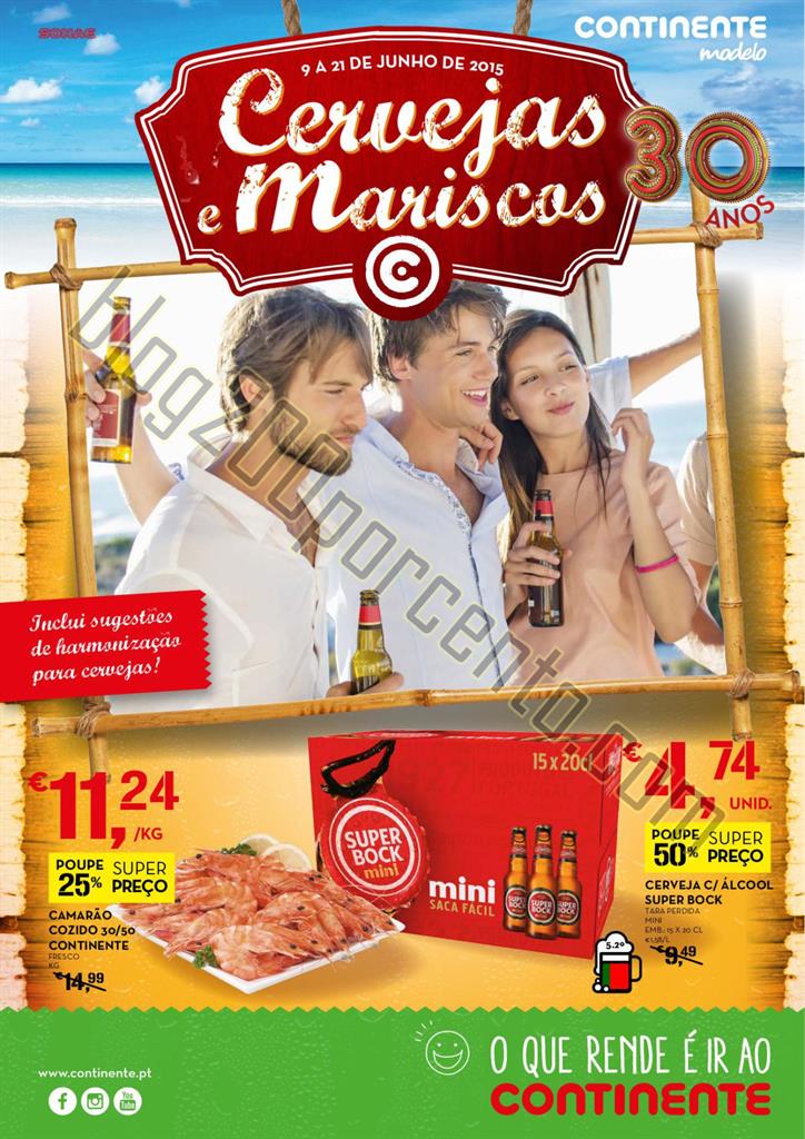 Antevisão Folheto CONTINENTE Cervejas e Mariscos 