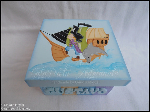 Caixa para ganchinhos, caixas de recordações bebé e placas de porta 