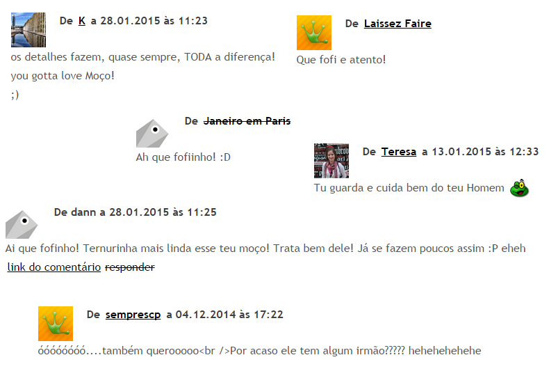 Reações às Ações do Moço