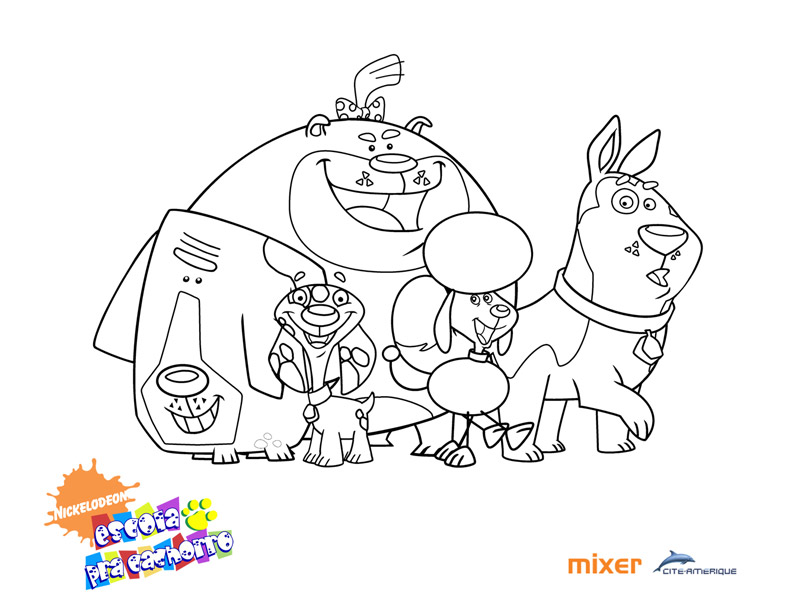 Desenho de jogo de diferenças com personagens de animais para colorir