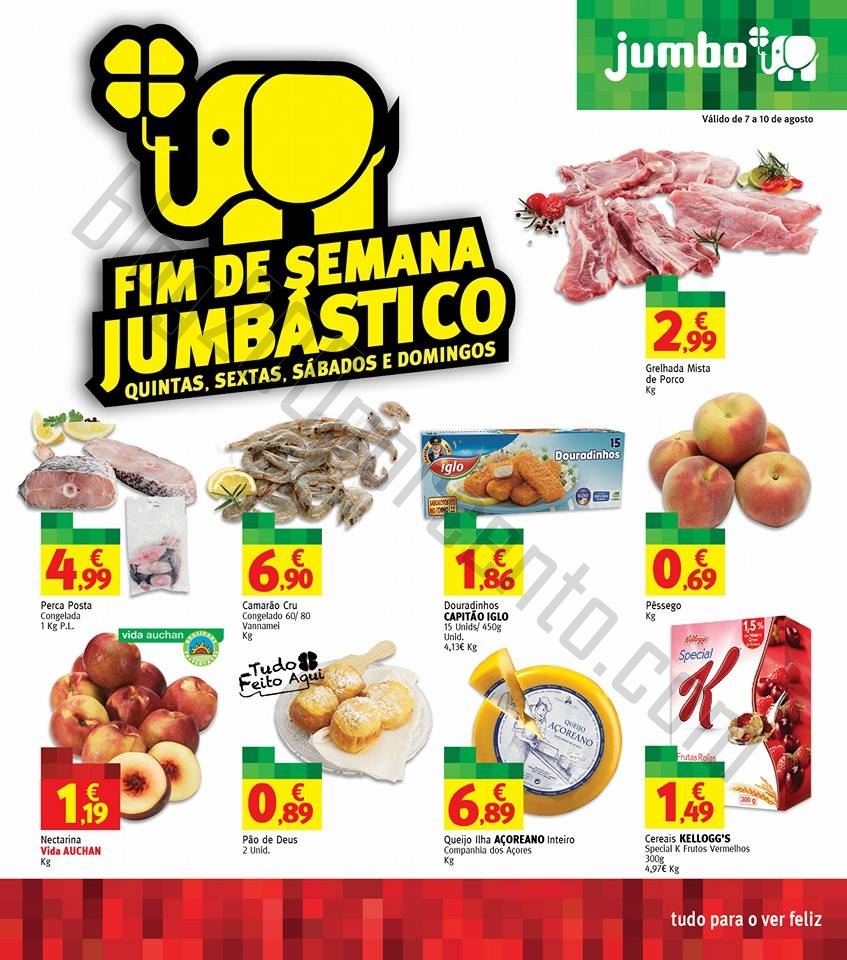 Antevisão Folheto JUMBO Promoções Fim de Semana de 7 a 10 agosto