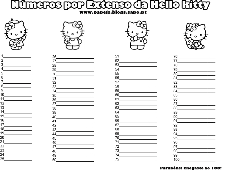 Somas - Jogos Educativos para Imprimir - Contas de Somar da Hello Kitty -  Adição - Exercicios Matematica 1 ciclo - Brinquedos de Papel